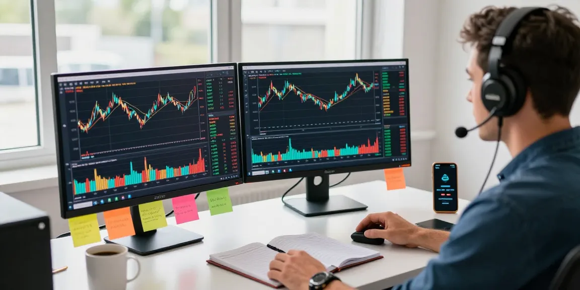 Trader di depan layar analisis, fokus pada kakakjudi di pasar prop firm.